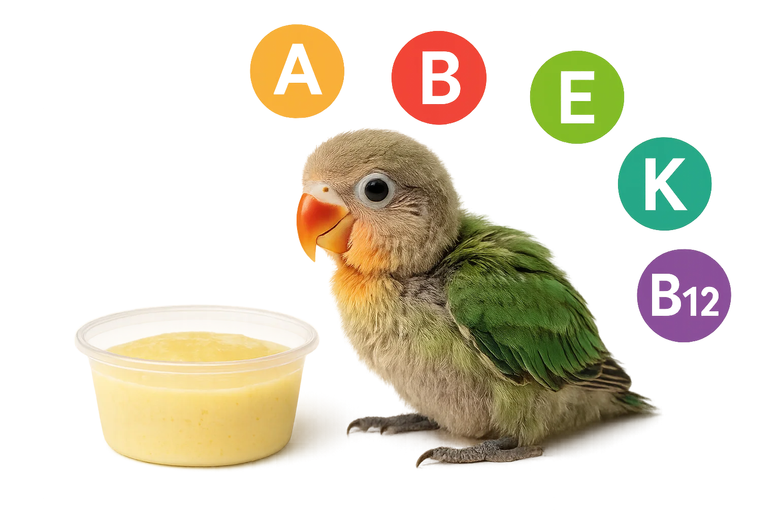 Gallina con vitaminas